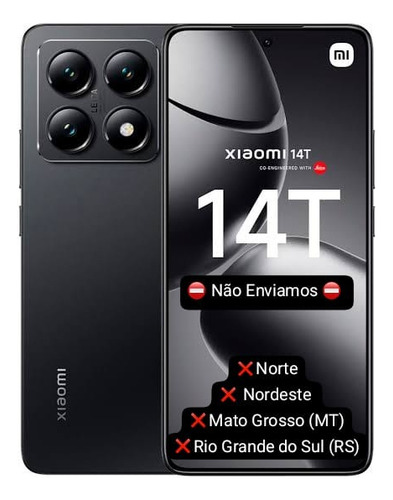 Xiaomi 14t 5g Preto Titânio 512 Gb Dual Sim 12 Gb Global Nfc