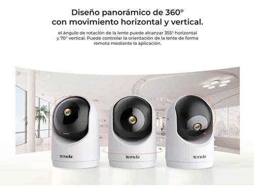 Tenda Cámara De Seguridad Wifi 6 Panorámica 360° 2k