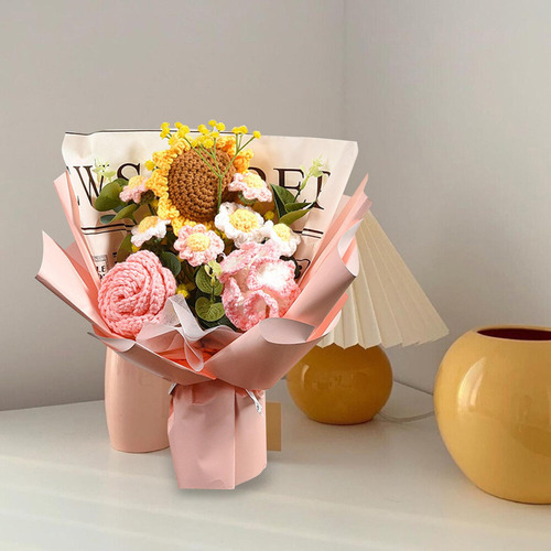 Aplicável A Ramo De Flores De Ganchillo Para Regalar,