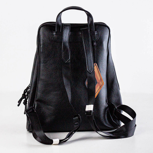 Mochila Para Mujer Amayra 67c26681 Color Negro De Cuero
