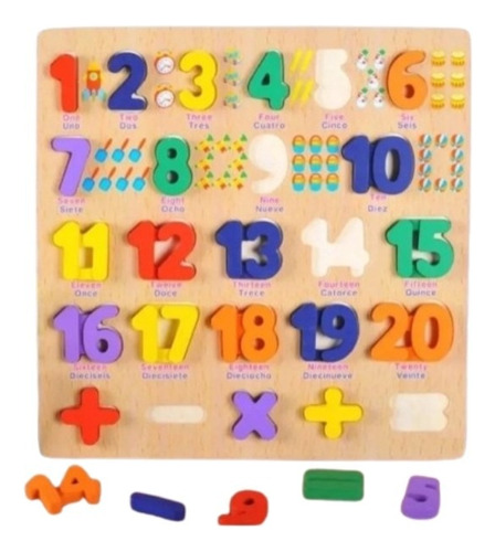 Rompecabezas Puzzle Madera Juego Matematicas Didactico