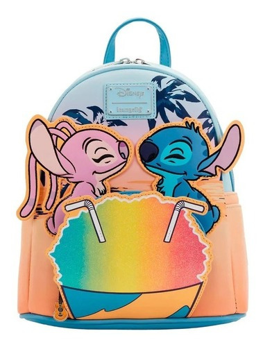 Disney Mochila Lilo&Stitch Cita Con Granizado Loungefly Color Celeste