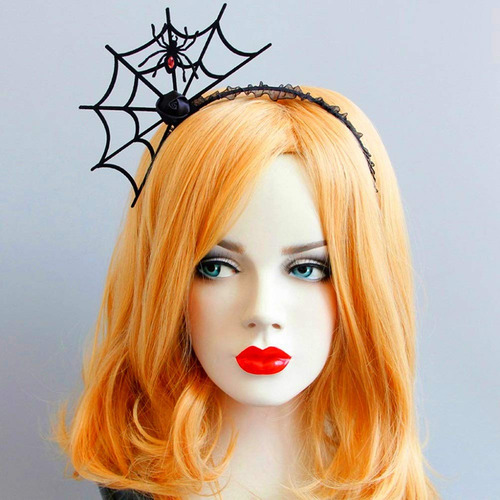 Diadema De Araña Diseño Telaraña Para Halloween Fiesta