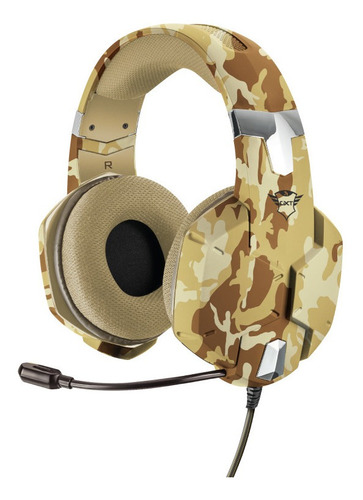 Audifono Diadema Gamer Trust Gxt 322d Carus Desert Camo