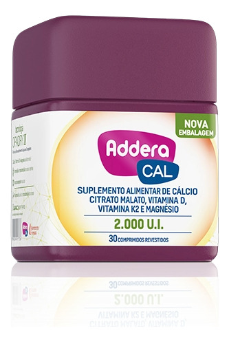 Addera Cal 2.000ui 30 Comprimidos Revestidos Sabor Sem Sabor Sm Sabor