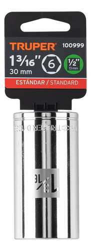 Dado Largo De 1-3/16' 6 Puntas Cuadro 1/2' Truper 100999