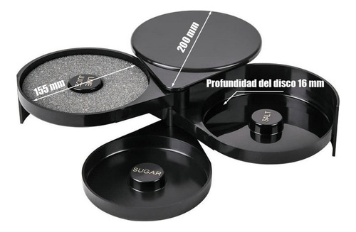 Escarchador De Vasos, 3 Tier Caja De Condimentos,