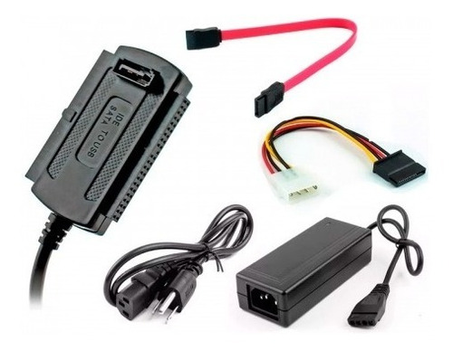 Cable Adaptador Usb2.0 A Sata/ide Disco Rigido Con Fuente