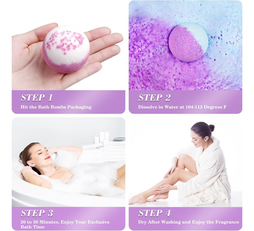 Calmnfiz Bath Bombs Para Mujeres Juego De Regalos 20pcs Natu