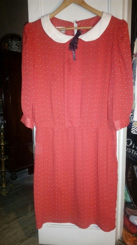 Vestido De Gasa Rojo De Dama Talle Xl