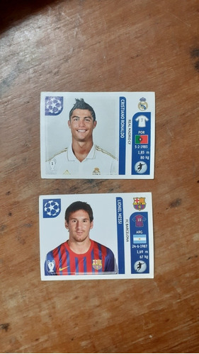 Figuritas Messi Y Cristiano Ronaldo-uefa Champions 2011-2012