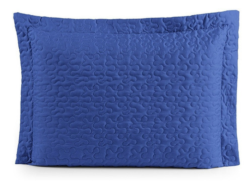 Porta Travesseiro Matelado Microfibra - Diversas Cores Cor Azul Royal Liso