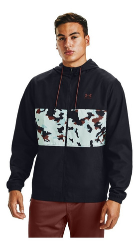 Imagen 2 de 4 de Chaqueta Tipo Cortaviento Under Armour Wind Camo Negro