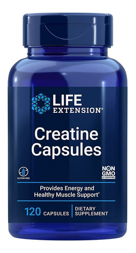 Creatina Life Extension Importada 120 Cápsulas (1000mg) Pura