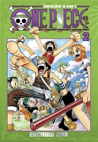 One Piece 3 em 1 - 02, de Eiichiro Oda. Editora Panini, capa mole em português, 2022