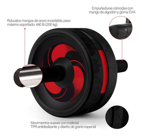 Imagen 5 de 7 de Rueda Abdominal Rueda De Ejercicio Abdominal Con Asa