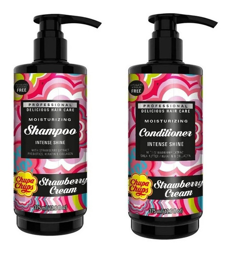 Kit Chupa Chups Strawberry Cream Shampoo Y Acondicionador.