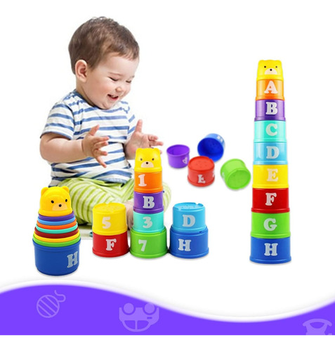 Juguete Didáctico / Vasos Apilables Niños Bebe Educativo 