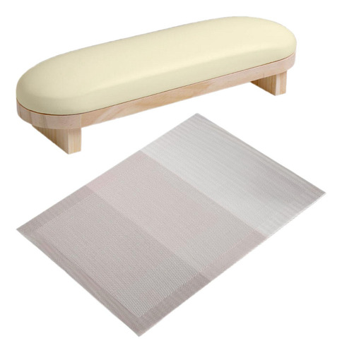 Ergonómico Para Uñas, Soporte De Mano Para Manicura Beige