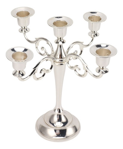 Candelabro De 5 Brazos, Vela Decorativa Retro De Hierro