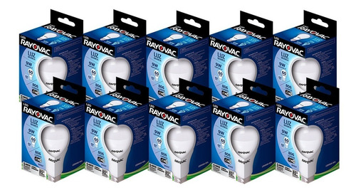 Lampada Led 9w Rayovac Bulbo Soquete E27 - 10 Peças Cor da luz Branco-neutro 110V/220V