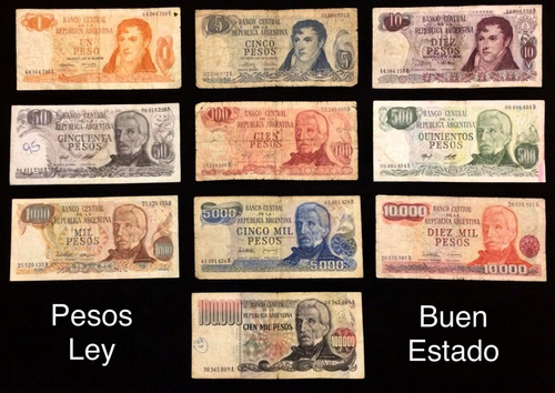 Billetes Argentinos Antiguo - Buen Estado - Lote