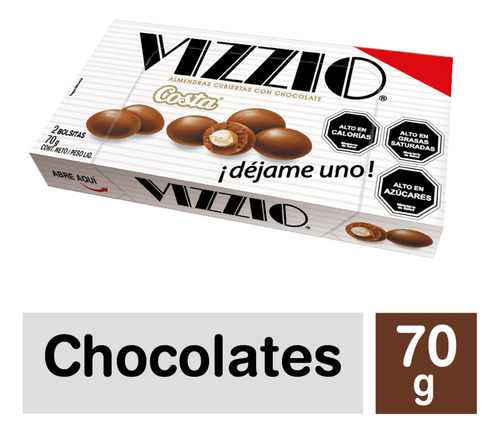 Chocolate Vizzio Con Almendra Estuche 70gr