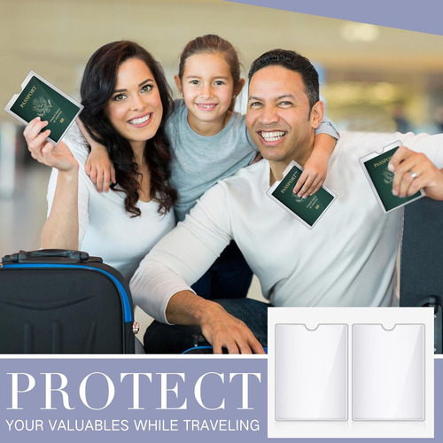 Soportes Pasaporte 4x6 Con Muesca Y Sobres Pvc Transparentes