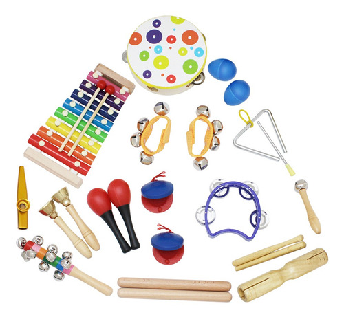 Imagen 2 de 9 de Juego De Juguetes Para Instrumentos Musicales, 19 Piezas, In