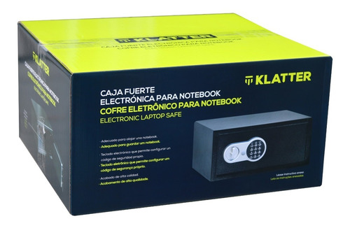 Caja Fuerte Electrónica - Klatter - Para Notebook 43cm X 35cm X 20cm (22,5 Lts)
