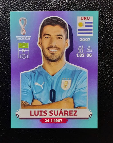 Figurita Mundial Qatar 2022 Azul Europea Suarez