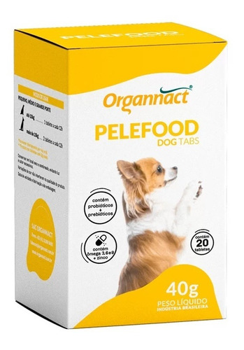 Pelefood Dog 40g (20 Tabletes) - Organnact