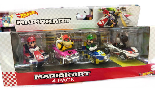 Mario Kart Hot Wheels Mario Bowser Luigi Black Yoshi Mattel
