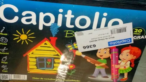 1 Capitolio 6369 Blocks Block De Dibujo Negro 44x31x20hojas