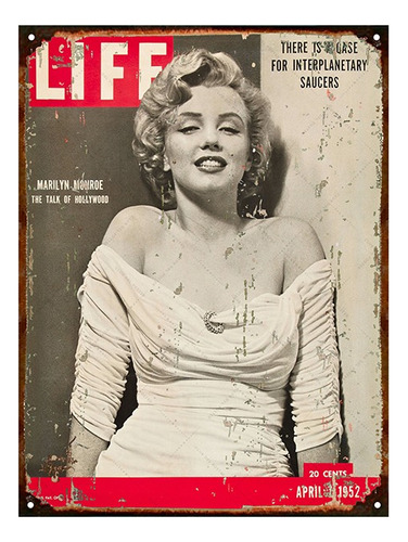 Cartel Chapa Vintage Publicidad Antigua Marilyn Monroe L078