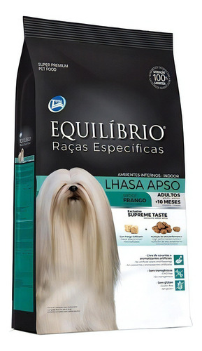 Alimento Equilíbrio Razas Específicas Lhasa Apso para cão adulto de raça pequena sabor frango em sacola de 7.5kg