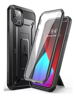 Case Supcase Para iPhone 12 Pro Max 6.7 Protector 360° Negro