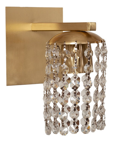 Aplique Lyon 1 Luz Cairel Deco Cristal Dorado Apto Led