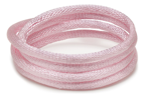 Fio De Seda Cordão De Cetim Rabo De Rato 4 Mm Artepunto 40 M Cor Rosa-claro