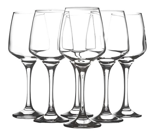 Set 6 Copas 295ml Premium Lal Linea Lav Vino Coctel Vidrio