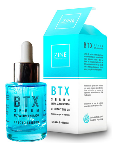 Serum Ultra Concentrado Btx Efecto Tensor Zine 30ml