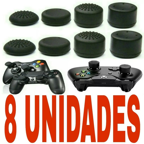 8 Unidades Grips Ps4 Xbox One Extensor Protetor De Analógico