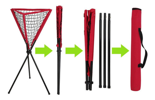 Red De Práctica De Béisbol Strike Zone W/ Portable