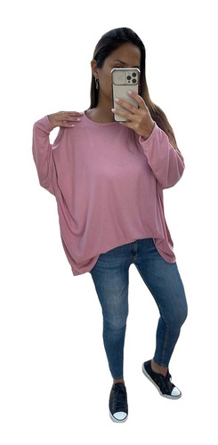 Imagen 8 de 8 de Remera Remeron Murcielago Mujer Talles Amplios Moda A09