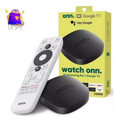 Onn. Tv Box Watch Onn 4k Negro Estándar