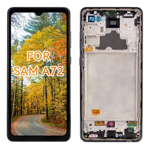 Tela Frontal Display Oled A72 A725 Com Aro+kit Chave