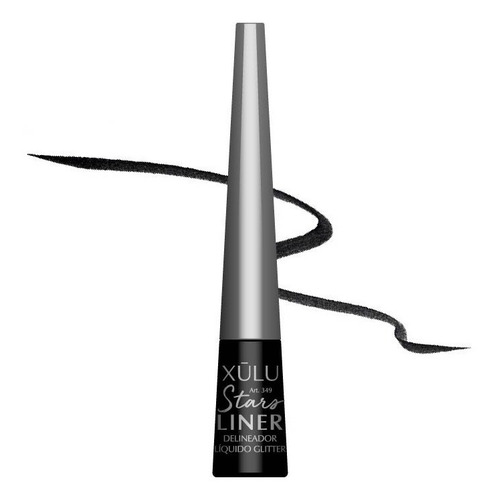 Imagen 1 de 4 de Delineador Liquido De Ojos Con Glitter Xulu Cosmeticos