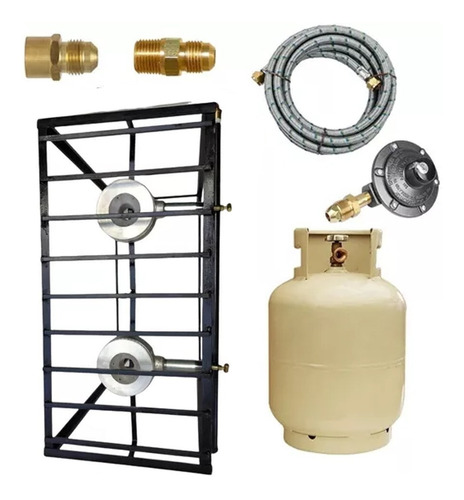 Kit Paquete Estufa/parrilla Industrial 2 Quemadores