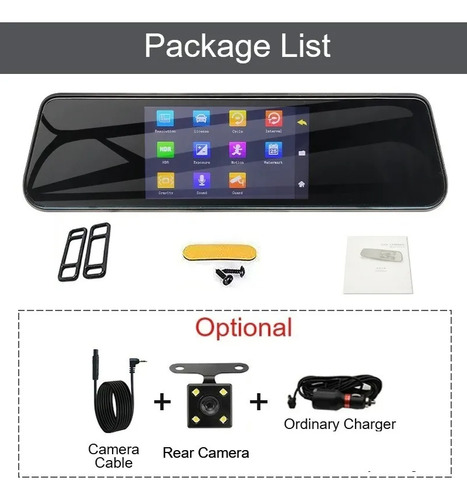Frontal Espejo Retrovisor Cámara De Auto + Cámara Retroceso