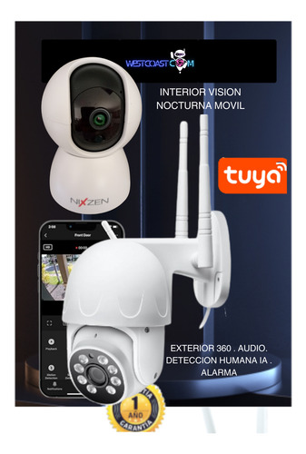 Kit De Seguridad Wifi Camaras Y Sensor Apertura Y Humo App Blanco